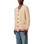 Кардиган Ami Paris с рубчиком AMIPARIS, кремовый - фото 9