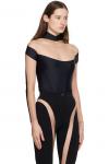 Черный Иллюзионный Боди Mugler - фото 2