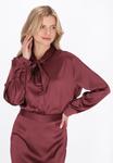 Блуза usha Button-down blouse, Burgundy/Red - фото
