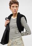 Топ Marc O'Polo CREW NECK STRIPED, Black - фото 6