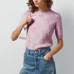 Свитер женский Gucci, розовый / белый - фото 4