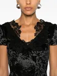 Бархатное платье макси Ermanno Scervino, черный - фото 5