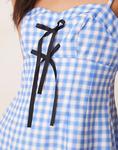 Мини-платье Sister Jane Lavender Gingham синего цвета - фото 2