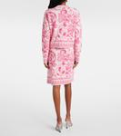 Жаккардовый кардиган Underwater Barocco Versace, Eggshell+Dragonfruit - фото 3