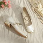 Туфли Мэри Джейн для женщин TAFN, Ecru - фото 6