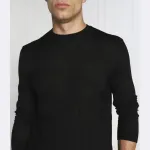 Шерстяной свитер узкого кроя Emporio Armani, черный - фото 4