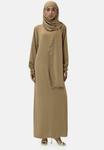 Платье макси Elara, хаки - фото 3