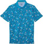 Under Armour Boys Matchplay Printed Golf Polo, Ether Blue/Halo Gray - фото