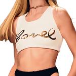 Топ 1986 1988 Sequin logo CHANEL, белый - фото 7