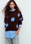 Джемпер Stradivarius POLKA DOT, Dark Brown - фото