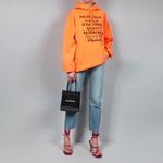 Свитер ss21 printing hoodie orange Balenciaga, оранжевый - фото 4