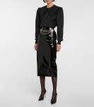 Виниловая юбка миди Alessandra Rich, черный - фото 2