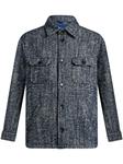ETRO куртка-рубашка с узором в елочку, синий - фото