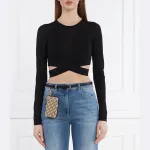 Укороченный свитер Elisabetta Franchi, черный - фото