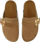 Сабо Mellow Mule Tory Burch, цвет River Rock/Gold - фото 2