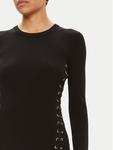 Трикотажное платье приталенного кроя Michael Michael Kors, черный - фото 4