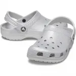 Сабо Crocs Classic Glitter Clog T, серебряный - фото 4
