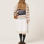 Полосатый топ MIU MIU, синий - фото 4