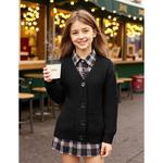 Детский кардиган с воротником V-образной формы, длинными рукавами и карманами Maxxis Merch, Red - фото 3