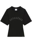 Футболка с логотипом Courrèges, черный - фото