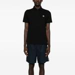 Рубашка поло мужская черная Stone Island, черный - фото 2