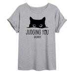 Футболка Oversize Junior's Judgeing You Cat Licensed Character - фото