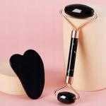 Роллер для лица + Гуаша + Набор в коробке - Черный подарочный Inna marka - фото 7