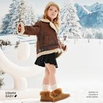 Детские утепленные ботинки для дошкольников EBMINI, коричневый - фото 5