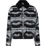 BALMAIN Джинсовая куртка с принтом губ, Black - фото