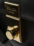 Маленькая сумка на плечо Prada Soft Sound, черный - фото 4