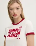 Хлопковая футболка Tommy Jeans, белый - фото 5