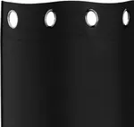 Плотные шторы с кольцами, 2 шт., черные, 140 x 140 см vidaXL - фото 5