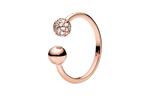 Pandora Медное серебряное кольцо Women's Rose Gold - фото