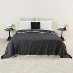 Покрывало Frette Bliss из кашемира с бахромой 285x260, черный - фото 4