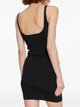 Мини-платье с V-образным вырезом в рубчик ISABEL MARANT, черный - фото 4