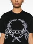 Moschino футболка с вышитым логотипом, черный - фото 5
