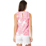 Топ Lilly Pulitzer Kailee Sleeveless Ruffle Top, цвет Resort White Pb Anniversary Toile - фото 2