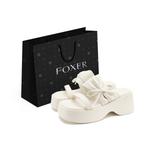 FOXER Тапочки-слайды женские бежевые - фото