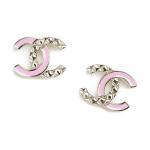 Серьги-гвоздики унисекс розовые CHANEL, розовый - фото 2