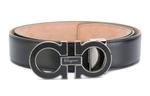 Ferragamo Кожаный ремень мужской черный, Black - фото