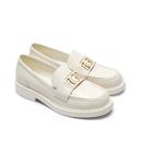 Кожаные мокасины челнок Guess, белый - фото 3