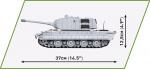 COBI BLOCKS 2572 Panzerkampfwagen E-100 HC Танк 2МВ 1511 Эл. - фото 7