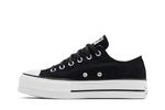 Кроссовки Converse Wmns Chuck Taylor All Star Lift Low 'Black White', черный - фото 4
