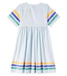 Полосатое хлопковое платье Tinycottons, Pastel Blue - фото 3