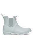 Сапоги резиновые Hunter на каблуке, светло-серый - фото