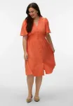 Платье-Рубашка миди от vmcmelaney Vero Moda Curve, Firecracker - фото 2