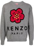 Джемпер Boke Flower с круглым вырезом Kenzo, серый - фото