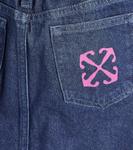 Джинсовая юбка Off-White, синий - фото 2