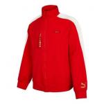 Куртка stripe colorblock loose casual jacket red Puma, красный - фото