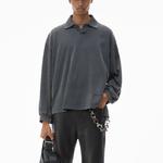 Поло SS25 мужская Alexander Wang, серый - фото 2